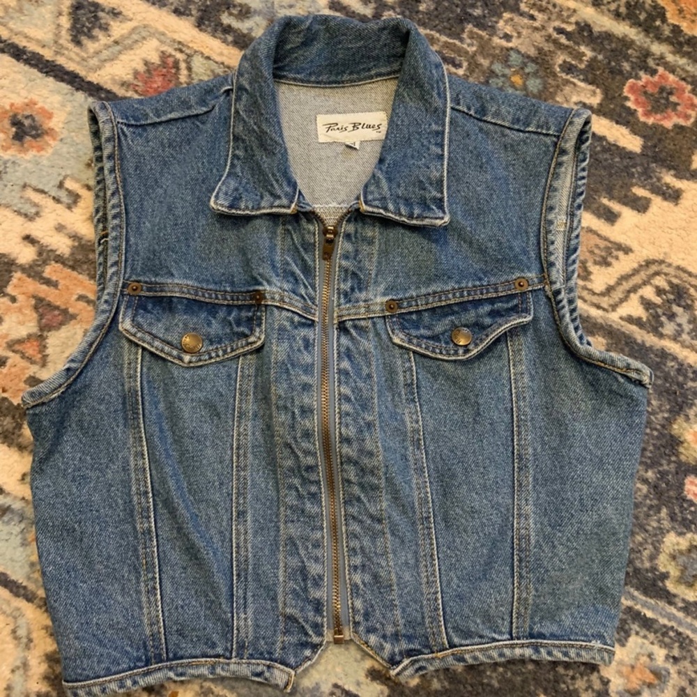 vintage denim vest